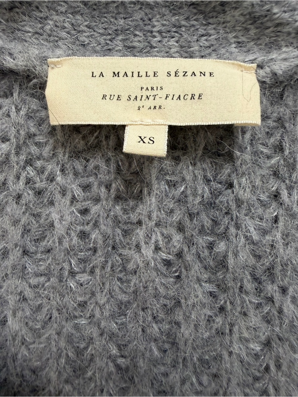 Sezane Basile Cardigan V Neck Alpaca Wool Gray Size XS - Picture 9 of 10